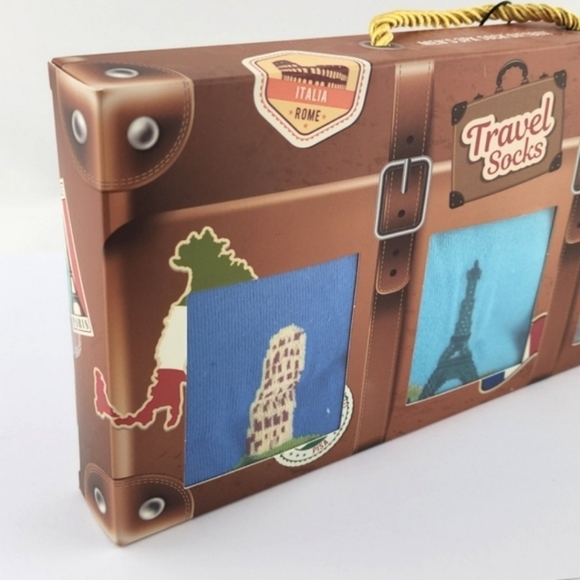 Orrsum Sock Co. 3 Pairs Men's Socks Featuring Iconic Travel Places Pack Sz 8-12 - Picture 8 of 8